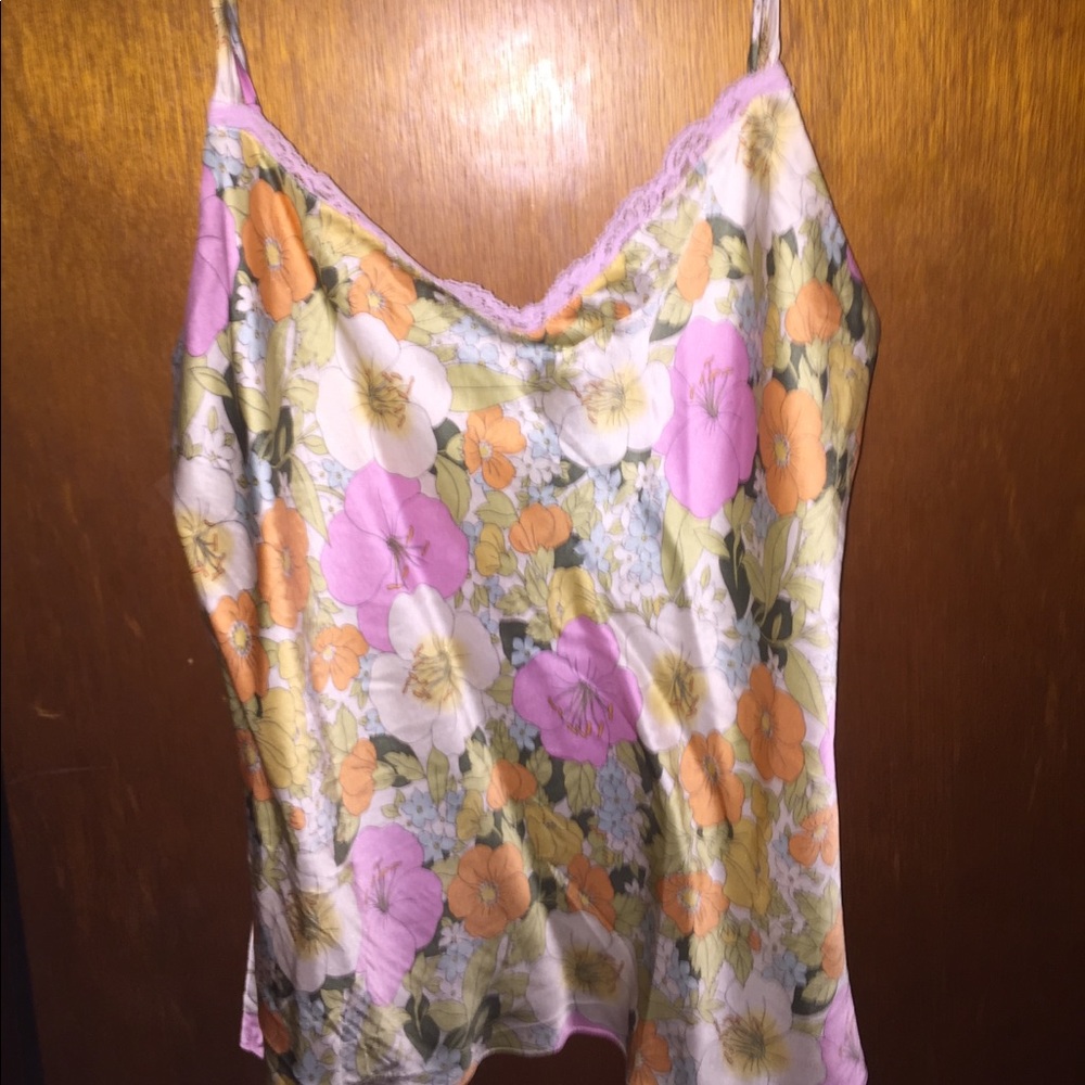 Silk floral printed cami